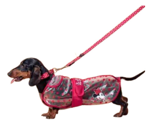 Impermeable Para Perro Ajustable Minnie Mouse Disney 