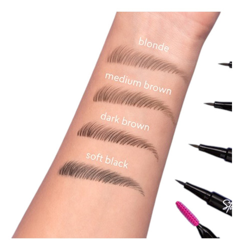 Plumón De Ceja Wow Brow Duo Define Rellena Peina Ceja Cyzone Soft Black