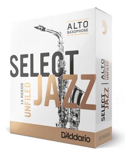 Palheta Sax Alto 2h Unfiled (10 Peças) D'addario Select Jazz