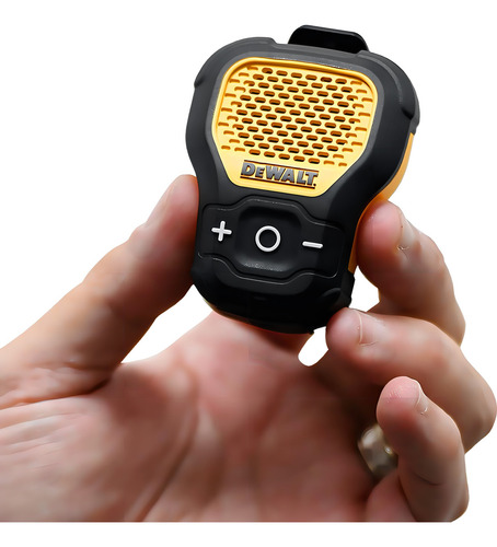 Alto-falante Bluetooth portátil Dewalt, com clipe magnético, Inhalá 110v