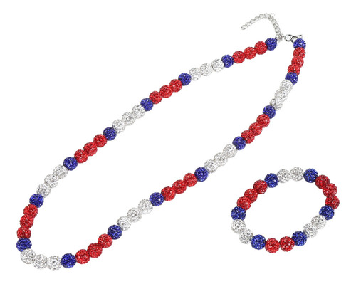 Conjunto De Collar Y Pulsera De Béisbol Con Diamantes De Imi