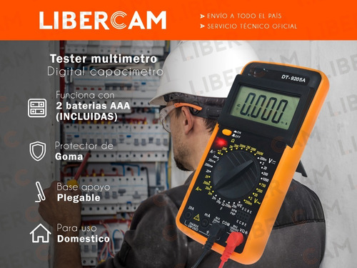 Imagen 3 de 10 de Tester Multimetro Digital Profesional Capacimetro