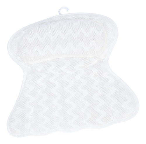 Almohada De Baño Para Bañera, 6 Ventosas, Ergonómica Y Antid