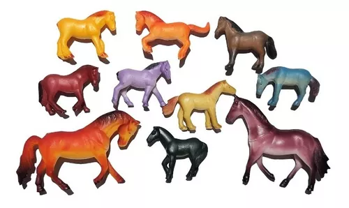 NUOBESTY 5Pcs Brinquedos de Corda de Plástico Cavalo de Brinquedo