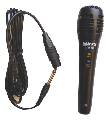 Microfono De Mano Mirrs 1128 Dinamico C/ Cable Cannon Plug P