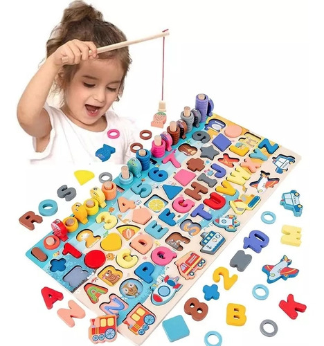 Tableros Juguetes Didácticos Bebe Montessori 135 Piezas 