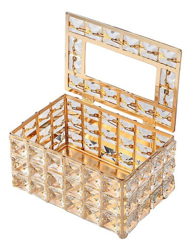 Elegante Cubierta De Caja De Pañuelos De Cristal