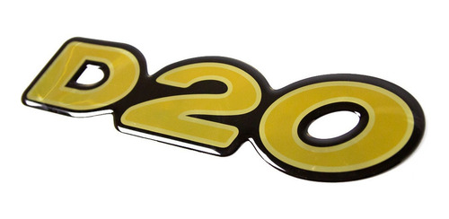 Adesivo Emblema Chevrolet D20 Resinado Dourado D20r02