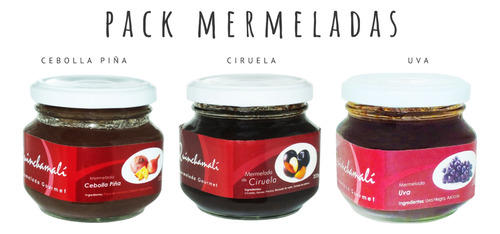 Mermeladas Pack Cebolla Piña, Ciruela, Uva + 1 Pack A Elecci