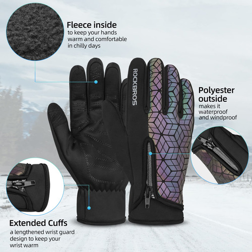 Guantes De Ciclismo Invierno Dedo Completo Pantalla Táctil C