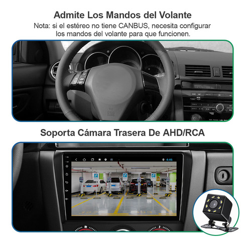 Para Isudar Estéreo 2+32g Carplay Mazda 3 2004-2009 Gps Fm