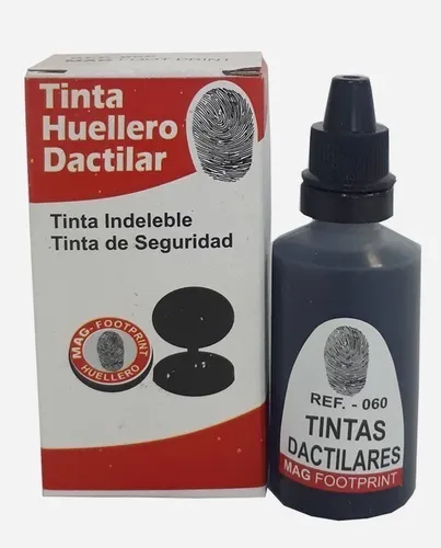comprar Tinta Dactilar Frasco D 30ml Huellero Almohadilla Dactilar  
