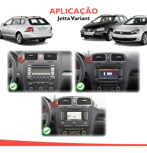 Imagem 5 de 10 de Moldura De Painel Dvd 2 Din Jetta Amarok Passat Tiguan