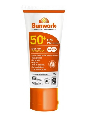 Sunwork Fps 50+ Gel X 60 Gr Solares