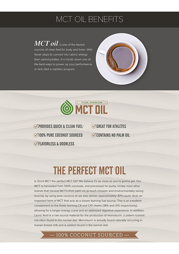 Onnit Mct Aceite - Pure Mct Aceite De Coco, Dieta Cetogénica