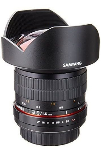 Lente Samyang Sy14m-c 14mm F2.8 Para Canon -negro