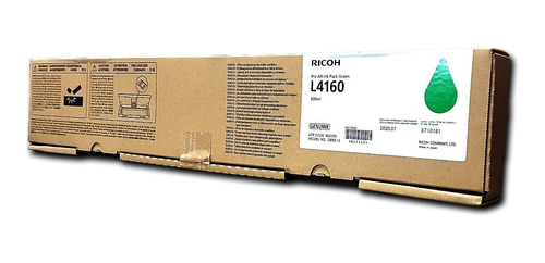 Tinta Latex Original Plotter Ricoh Pro L4160 Green Verde