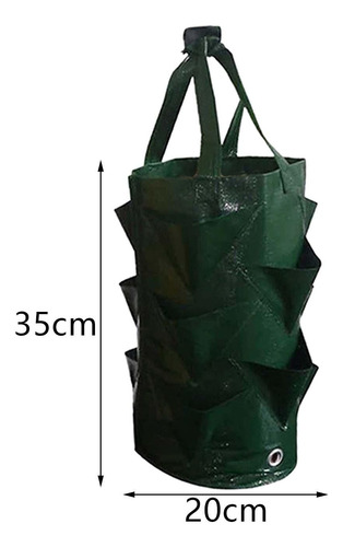 Saco De Cultivo De Morango, 3 Galões, Dobrável Com Verde