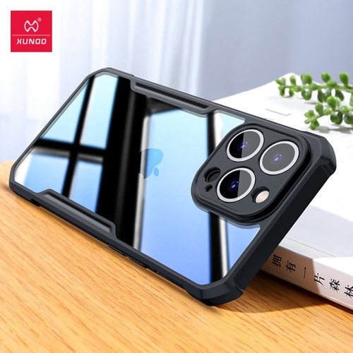 Imagen 8 de 8 de Funda Xundd Para iPhone 14 Pro Proteccion De Camaras Contra Golpes Negro