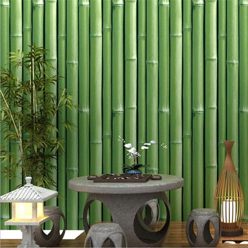 Papel Pintado Autoadhesivo Vinilo Bambu Para Pared Cocina X