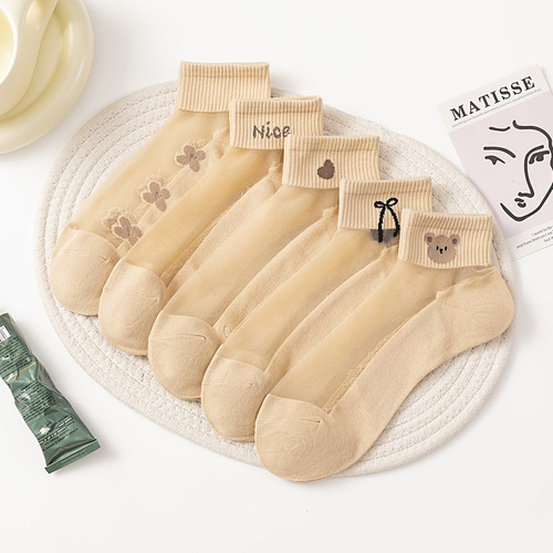 Calcetines De Verano For Mujer, Parte Inferior De Algodón