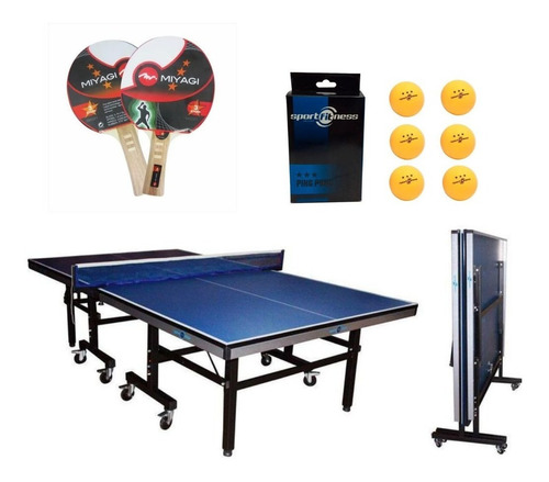 Mesa Ping Pong Profesional Sportfitness 18 Mm Raquetas Bolas