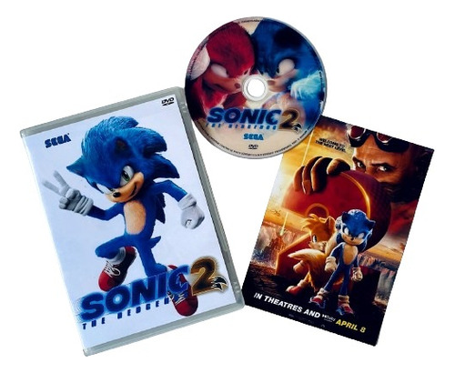 Dvd Sonic 2 2022 Sonic O Filme 2 Dublado E Legendado