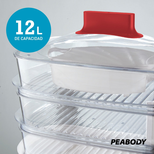 Imagen 5 de 9 de Vaporera Arrocera Digital Con 3 Niveles Peabody Pe-st1654