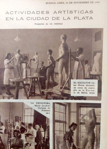 1942 Actividades Artísticas En La Ciudad De La Plata Pintura (Usado)