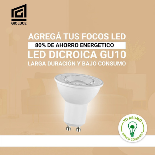 Imagen 2 de 10 de Spot Aplique 1 Luz Acero Gu10 Sin Lampara