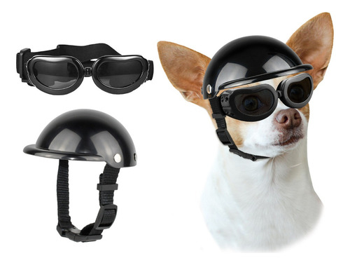 Protección De Casco Y Gafas Para Perros Pequeños [u]