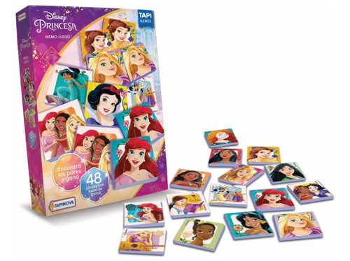 Juego De Memoria Disney Princesas Original 48 Piezas