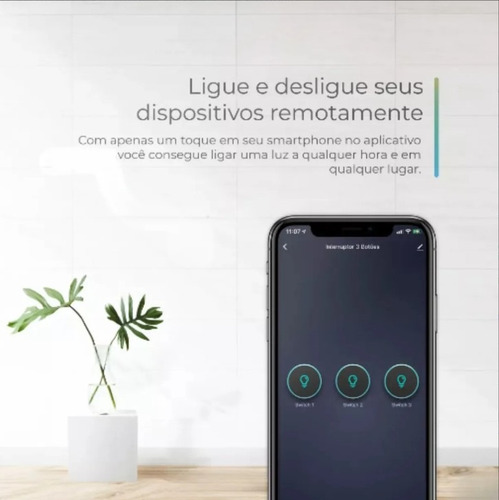 Interruptor Ekasa Zigbee 2 Botões Smart Touch Alexa Preto