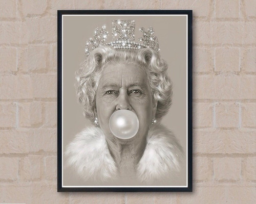 Cuadro Enmarcado Canvas Bubble Gum Reina Isabel 65x85cm