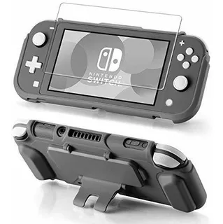Grip Para Nintendo Switch Lite Soporte Ranuras Juegos Gris