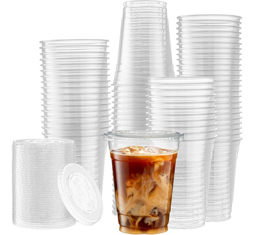Elegantes Vasos Desechables De Plastico Transparente Oz Con