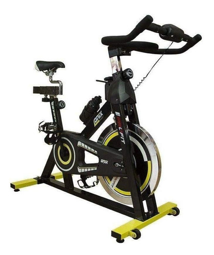Imagen 2 de 2 de Bicicleta estática Profit Onix para spinning amarilla