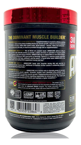 Bcaa Aminocore 30 Servicios Uva Blanca Allmax