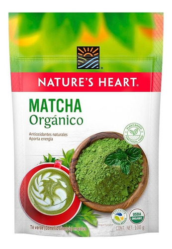2 Pza Nuevo Té Verde Nature's Heart Matcha Orgánica 100 G