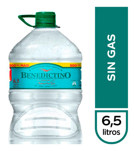Agua Mineral Sin Gas Benedictino Bidon 6,5 Lt(6uni)super