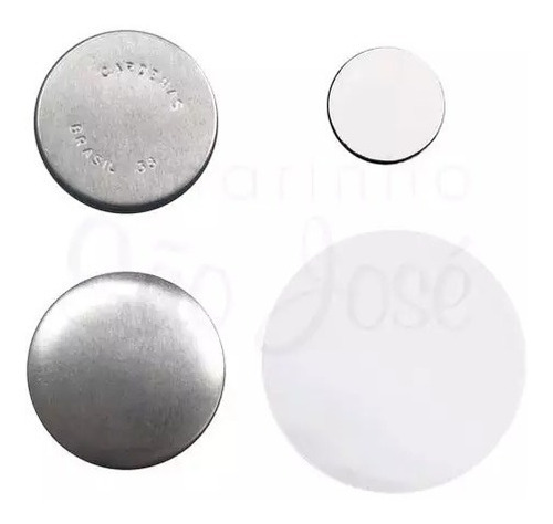 Button Imã De Geladeira 38mm (200 Buttons Desmontados)