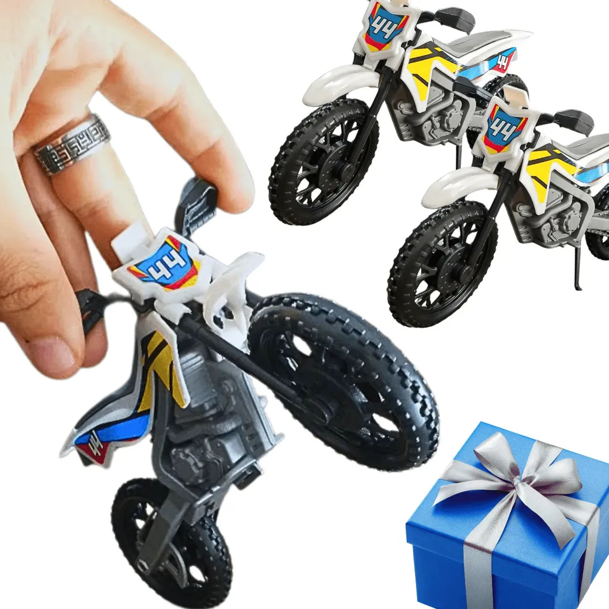 Kit 3 Brinquedos Menino Carrinho Motinha Faz De Conta 4 Anos 3 Motos De Trilha