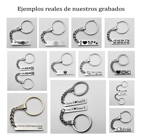 Imagen 7 de 10 de Llavero Acero Spotify Texto Grabado Láser Personalizado 1034