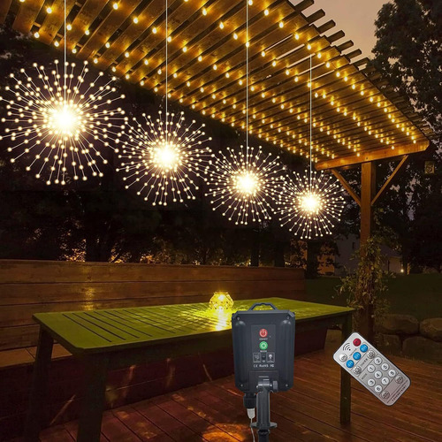 Lámpara Solar Para Ahumar, 150 Luces, Led, Enchufe En Tierra
