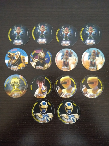 14 Figuritas Redondas Tazos Power Rangers Album Ninja Storm 