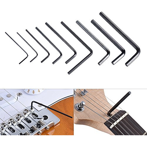 9pcs Para Guitarra Bajo Cuello Puente Tornillo Ajuste Alma