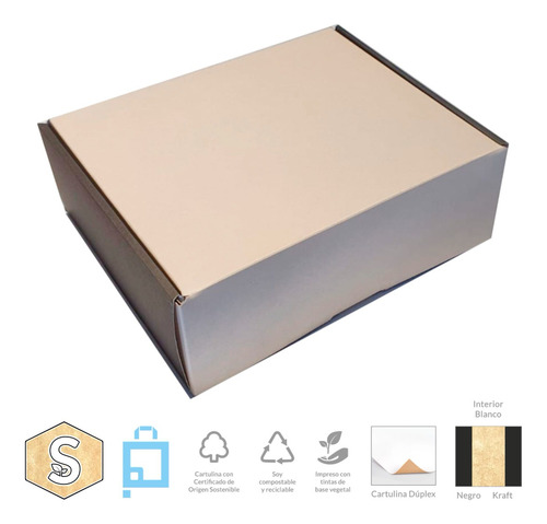 20 Cajas Packaging Ecommerce (pd) 22x15x5 Cm Sustentables