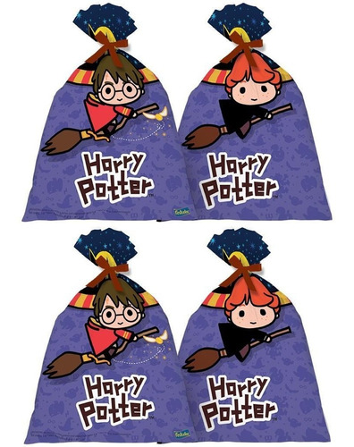 16 Unidades - Sacolinha Plástica Surpresa Harry Potter Kids