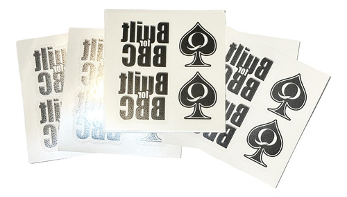5 Sheet Built For Bbc And Qos Temporary Tattoo Set 35 Pcs To
