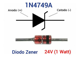 10 unidades Zener diodo Vishay500mwtensión 2,4vcalidad diodos